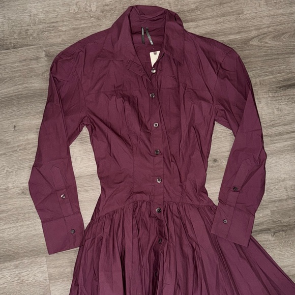 By Anthropologie Drop Waist midi shirt dress - Picture 8 of 14